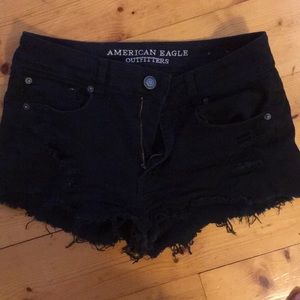Super cute American Eagle black denim shorts